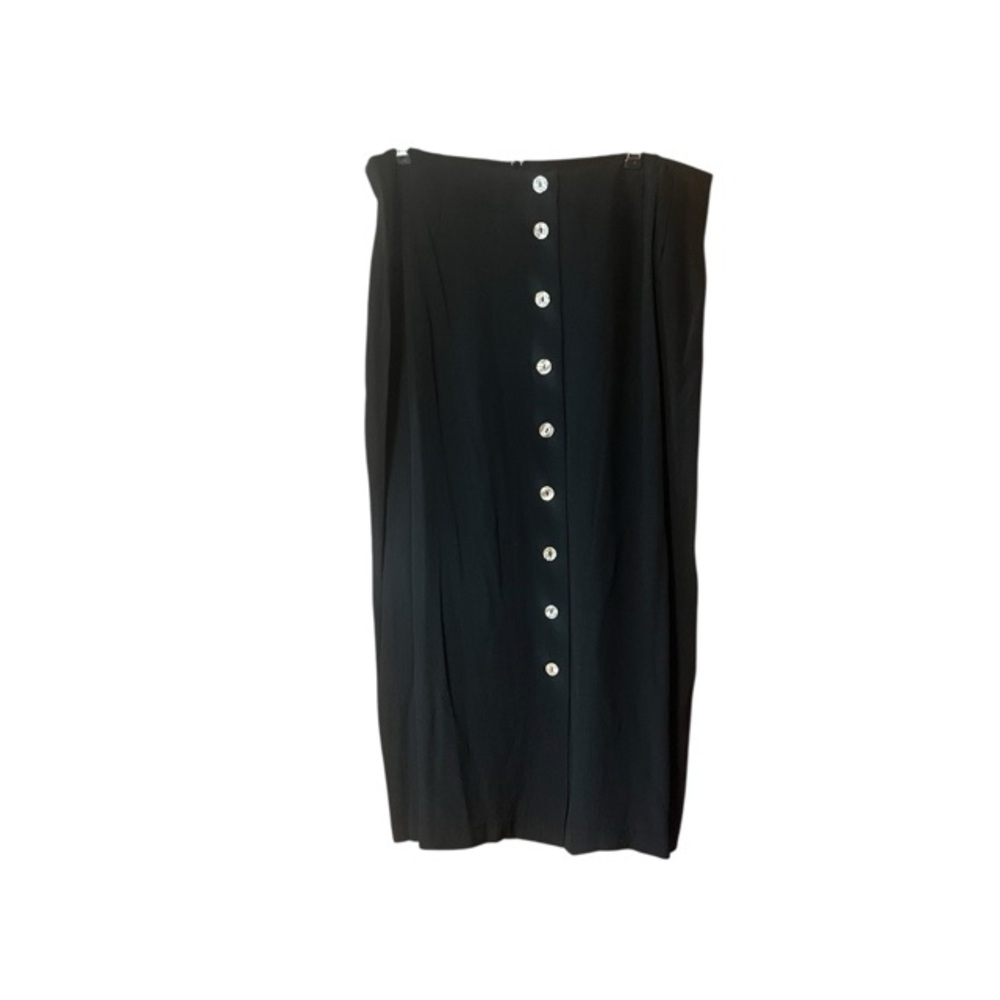 Carole Little Vintage Black Button-Down Skirt NWT